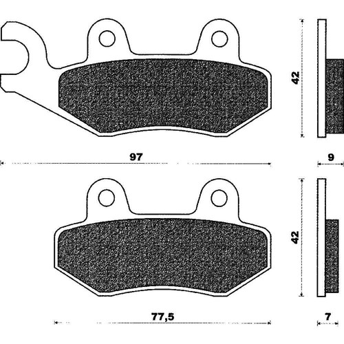 Pair brake pads aeon 125 - pair, urban