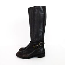 L.K. Bennett Dark Brown Double Buckle Leather Knee-High Boots - UK 6