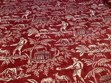 Pierre Frey Bolbec Red Comoglia 11-89 Remnant piece W127cms 1.2 Metres @£60 Piec