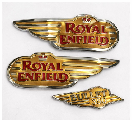Tank emblem badge set gold - tank,