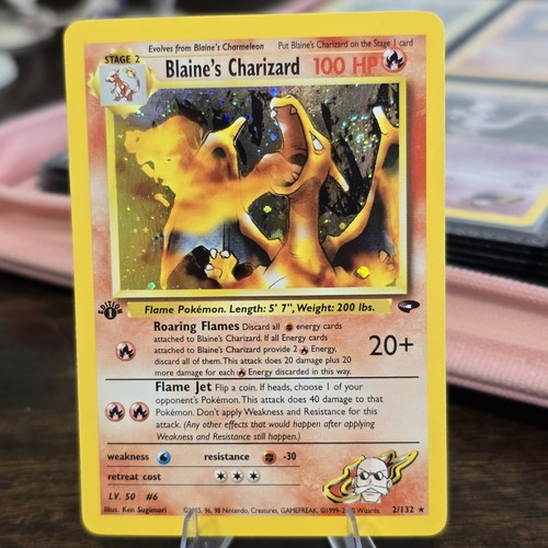 Blaines charizard 1st - blaines,