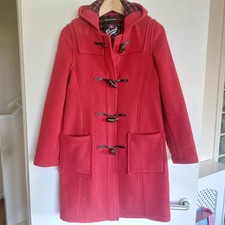 Gloverall Duffle Coat Wool Blend Toggle Fastener Women’s Size 30 Red  Size  8 
