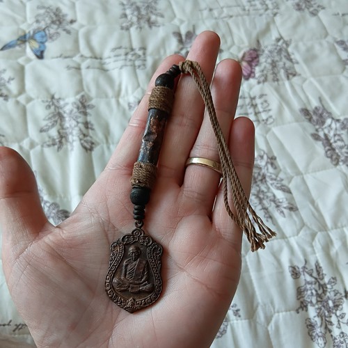 Thai buddha copper amulet - copper,