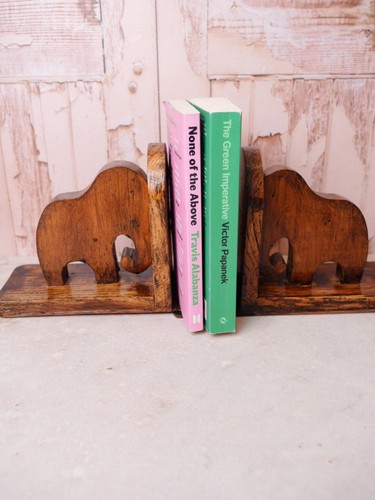Vintage wooden elephant - wooden,