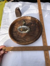 Vintage Dark Wood & Brass