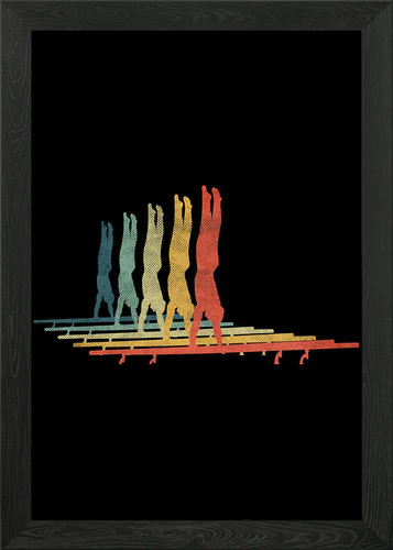 Gymnast parallel bar framed - gymnast,