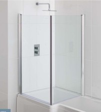Eastbrook Quantum Type 1 L Shape Square Bath Screen  Silver 58.4001 Volente
