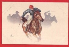 HORSE RACING.  RED AND BLUE