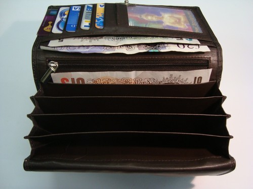 Large ladies leather purse - large,
