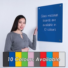Wonderwall Easy Install Frameless Glass Memo Whiteboard with Magnets - 45x60cm  