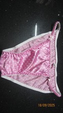SILKY SOFT SATIN GLOSSY TANGA   KNICKERS  SIZE  W 30-42/44 INCH          AU 50