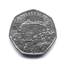 1987 ISLE OF MAN CHRISTMAS 50p