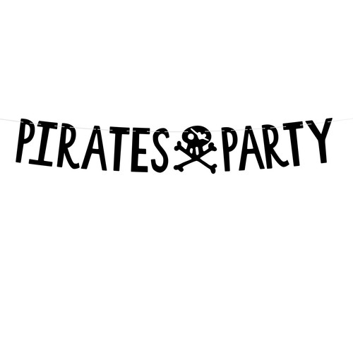 Pirate birthday party banner - pirate, |