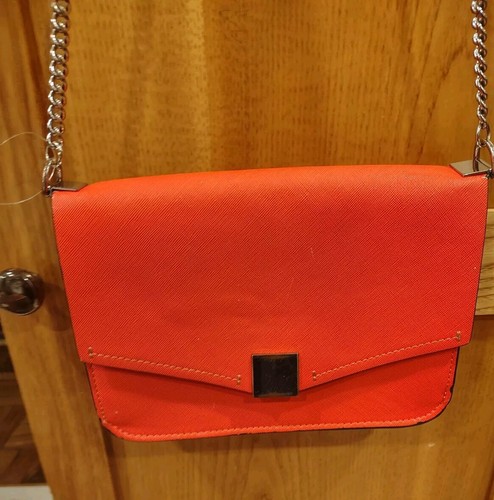Zara orange red crossbody bag - zara,