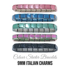 Coloured 9mm Starter bracelet of your choice - fits classic Italian charms
