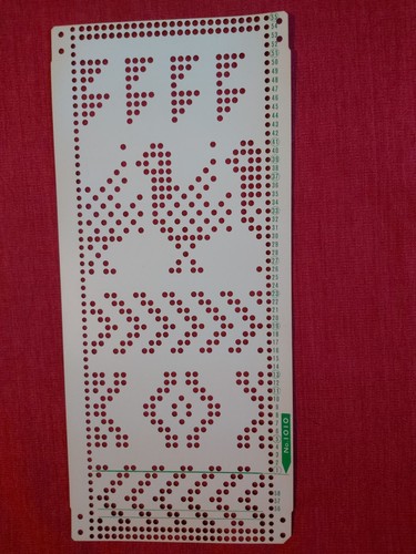 Punchcard from the - from, toyota