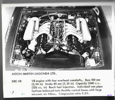 Aston Martin DBS V8 Engine c1969-1970 Period UK Market Press Photograph FAIR