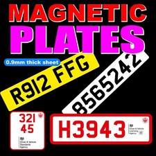 Magnetic Trade Plate, Yellow White Vehicle Plate, Red TRADE PLATE  car van signs