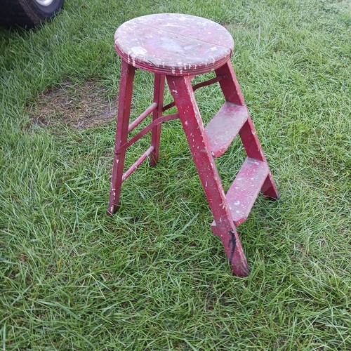 Antique small wooden step - antique,