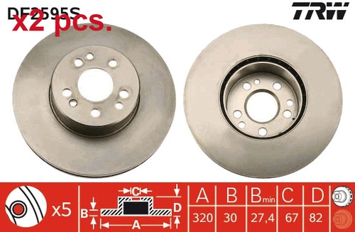 Pcs front brake - brake, disc