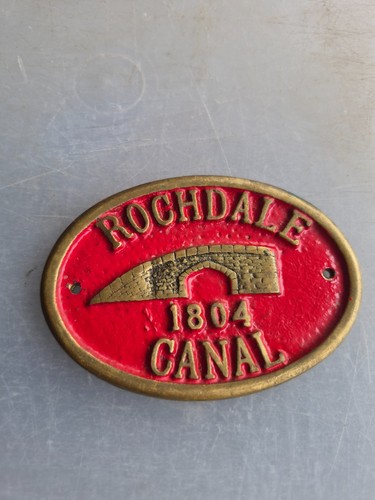 Brass canal boat plaque - brass,