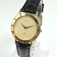 GUCCI 3000M 33mm GOLD DIAL VINTAGE SWISS MADE WATCH QUARTZ G105