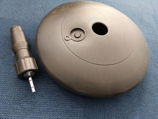 1x Black Plastic Parasol Umbrella Flag Base Stand Only for Sunshade Pole Support