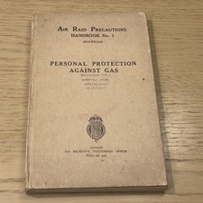 AIR RAID PRECAUTIONS HANDBOOK No 1 - PERSONAL PROTECTION AGAINST GAS hb 1938