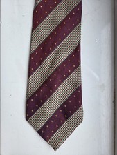 Cerruti 1881 Men's Neck Tie Vintage Silk, Check Dots