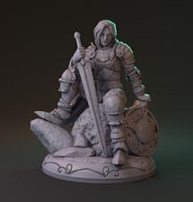 Sitting Fighter Miniature