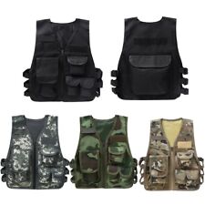 Kid's Army Assault Vest Airsoft Vest Waistcoat Adjustable Paintball Combat Vests