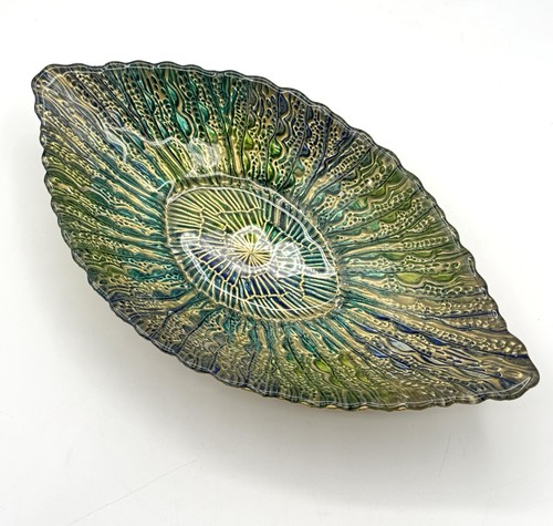 Antique goofus glass peacock - glass,