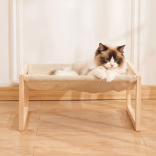 Wooden raised dog bed - wooden,