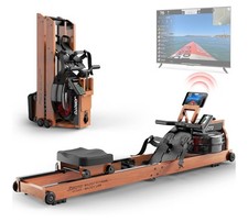 JOROTO Rowing Machine for Home Gym,Oak Wood Foldable Machine with Bluetooth