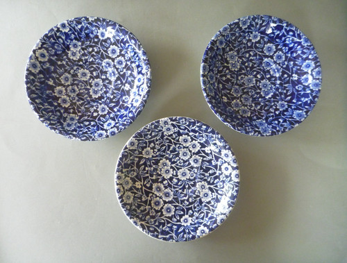 Burleigh blue calico saucer - calico,