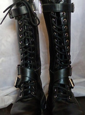 Zara Black Mid-Calf Combat