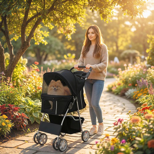 Pawhut pet stroller carrier - pet,