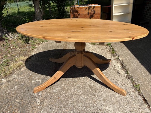 Oval pedestal dining table - oval,