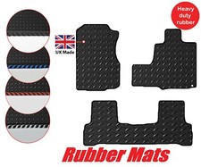 Honda CRV Auto 2006 to 2012 Tailored Car 3mm Rubber Mats & Edgings 3 pcs 