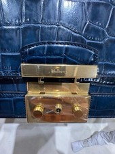 Authentic Mulberry Navy Croc