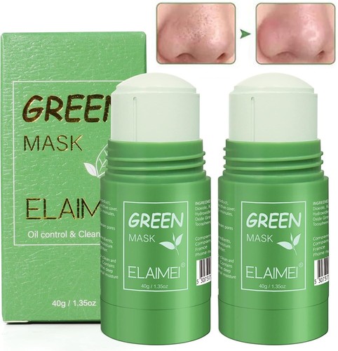 2pcs green tea mask stick - green,