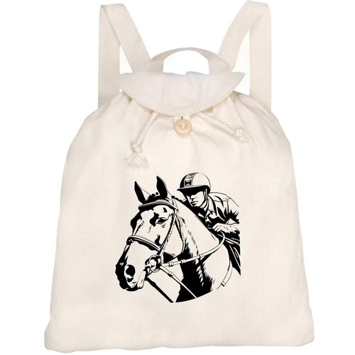 Horse rider canvas rucksack - 'horse,