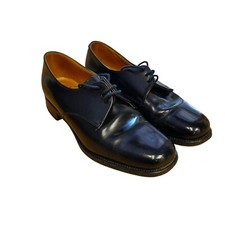 Tecnic Leather Dress Shoes Ex Police Black Lace Up Square Toe Size 4.5 Parade