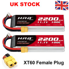 2pcs HRB 3S 2200mAh 11.1V XT60