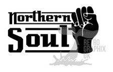 Northern Soul Sticker 150mm W Scooter Van Stickers - Mod Soul Wigan KTF Torch -