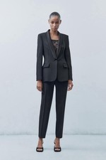 Zara Black Satin Lapel Tuxedo