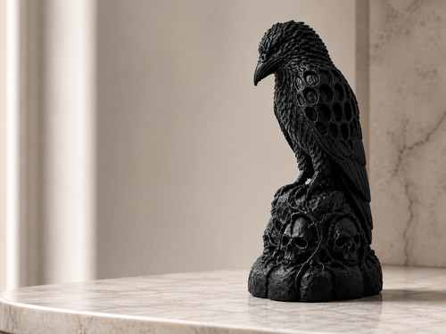 Gothic raven skulls - raven,