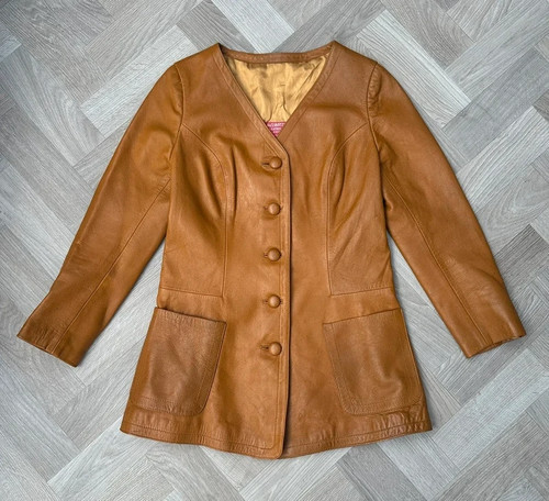 Vintage tan brown genuine - vintage,
