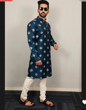 Men Kurta Set Pakistani Kurta Pyjama Indian Suits Sherwani Wedding Party Groom