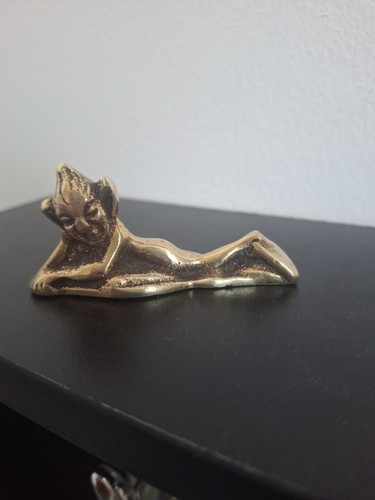 Vintage solid brass - brass, reclining